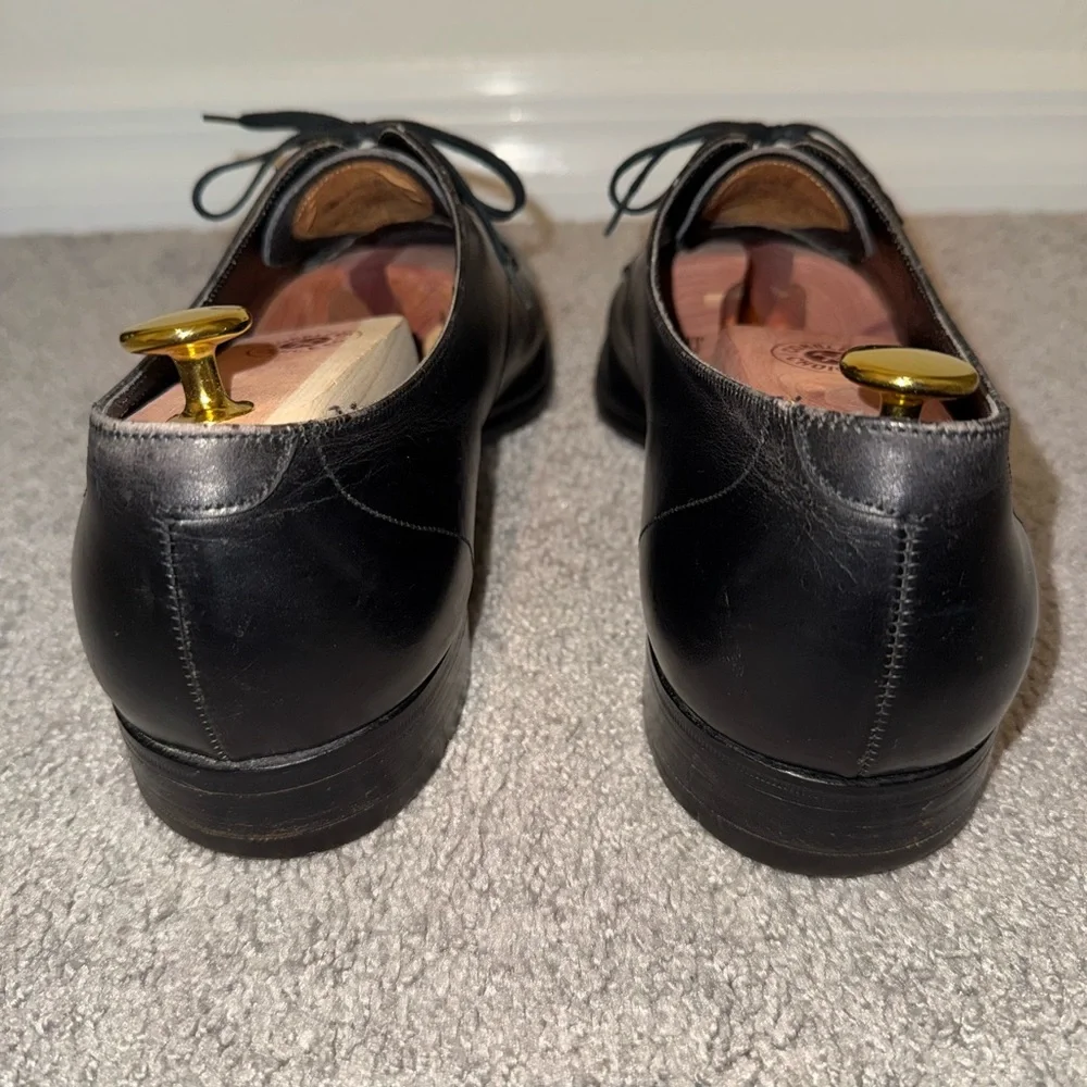 Classic Black Leather Derby Mens Brooks England Leather Blake Stitch